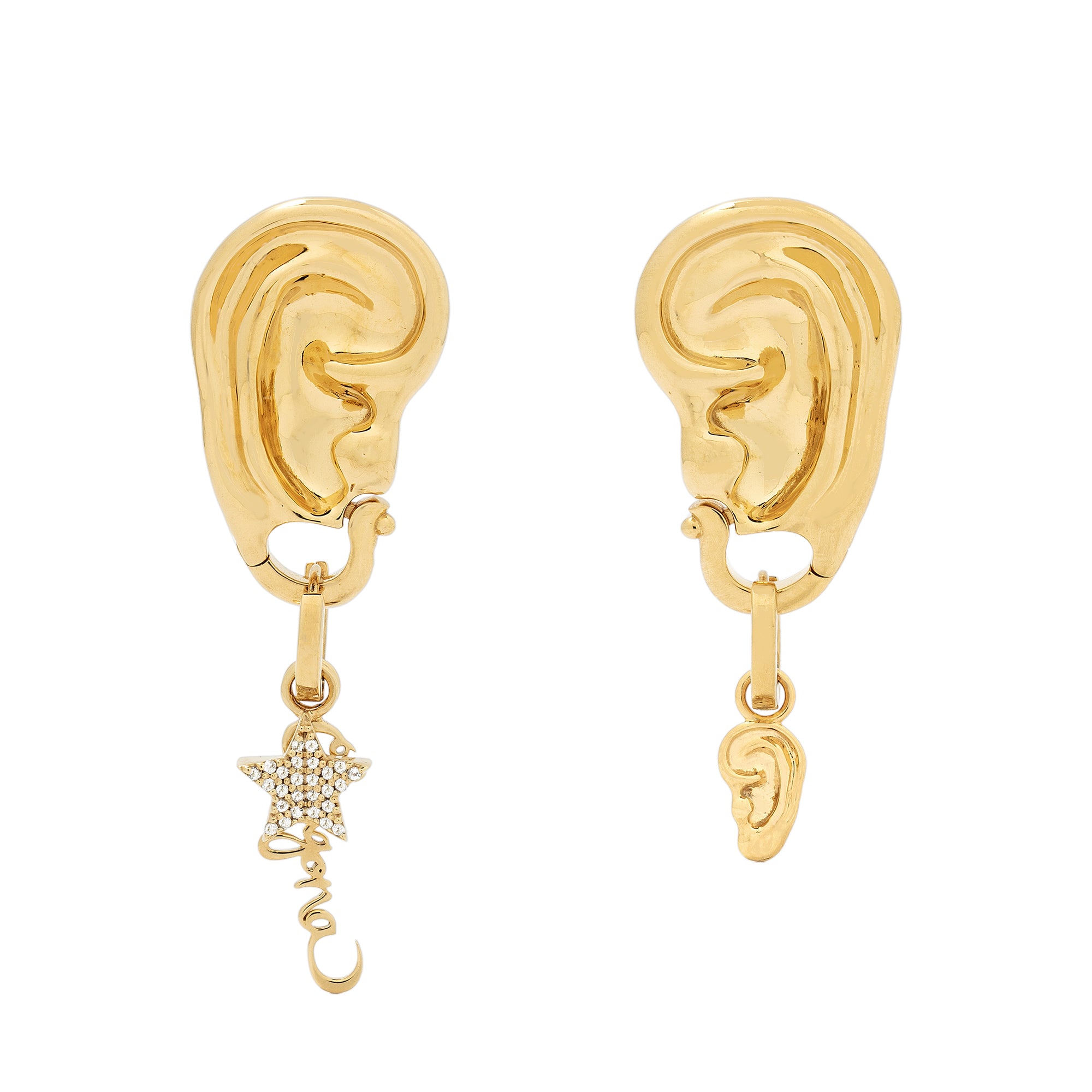 Eavesdrop Gold Clasp Earring