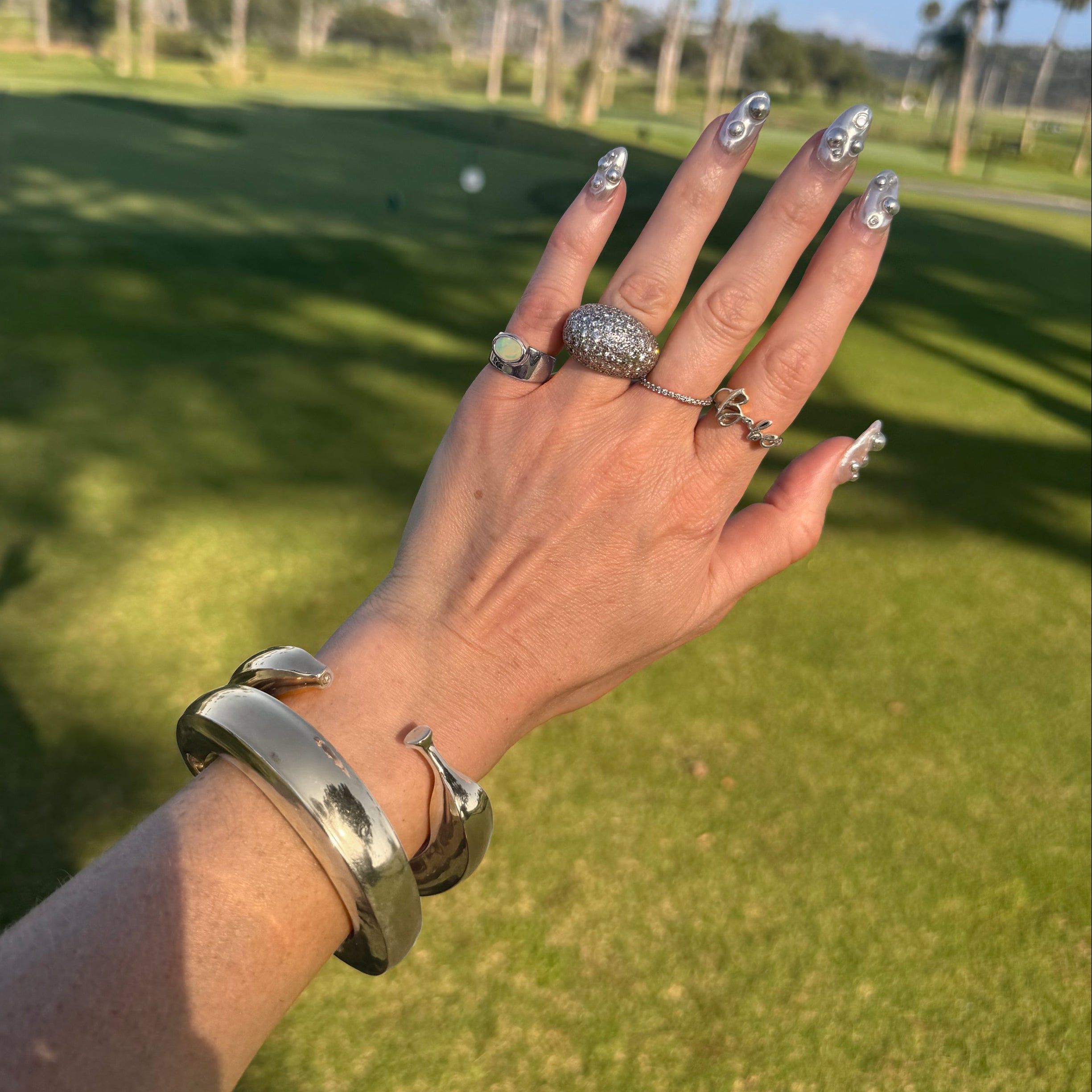 Ape$h!t Silver Banana Cuff