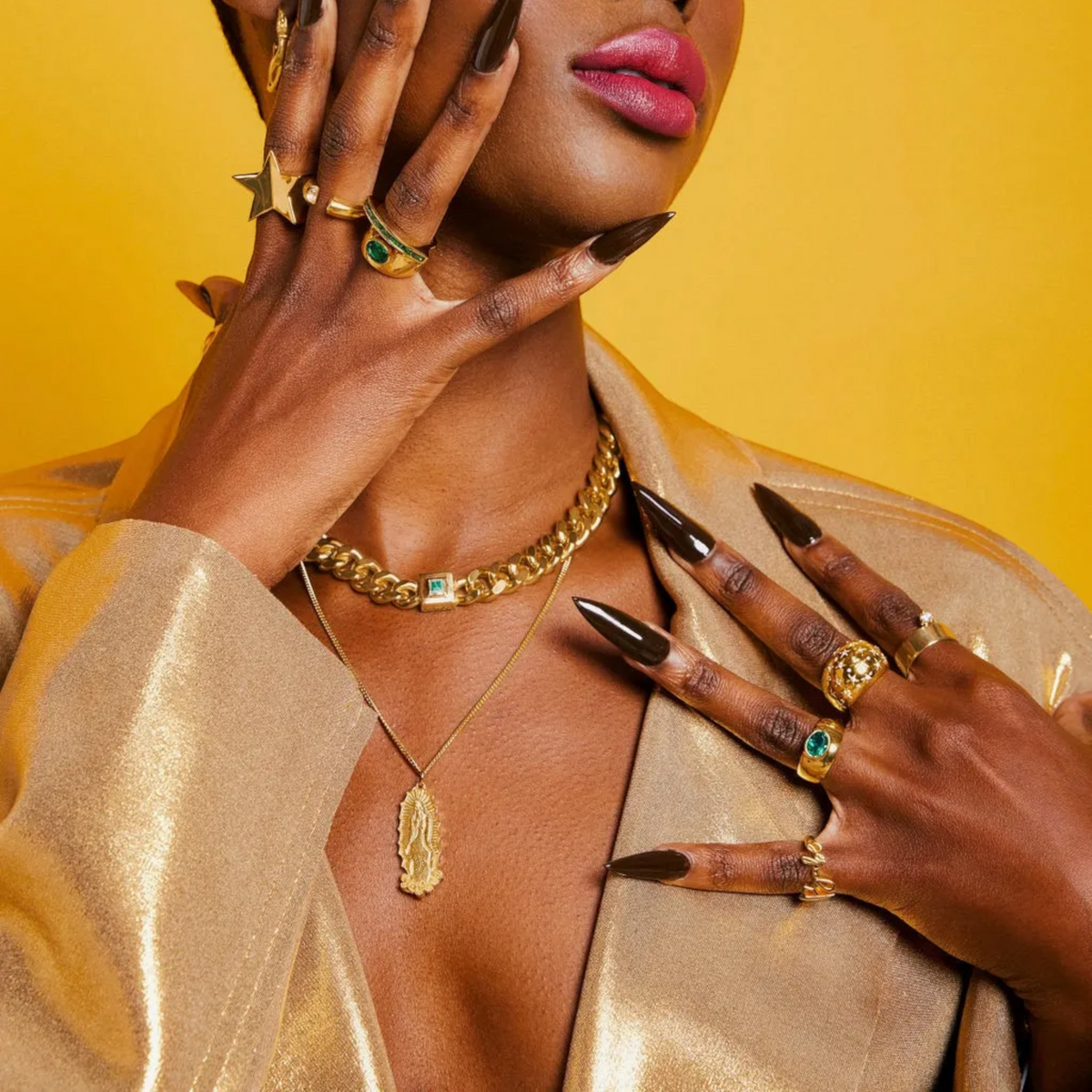 Gold Guadalupe Necklace