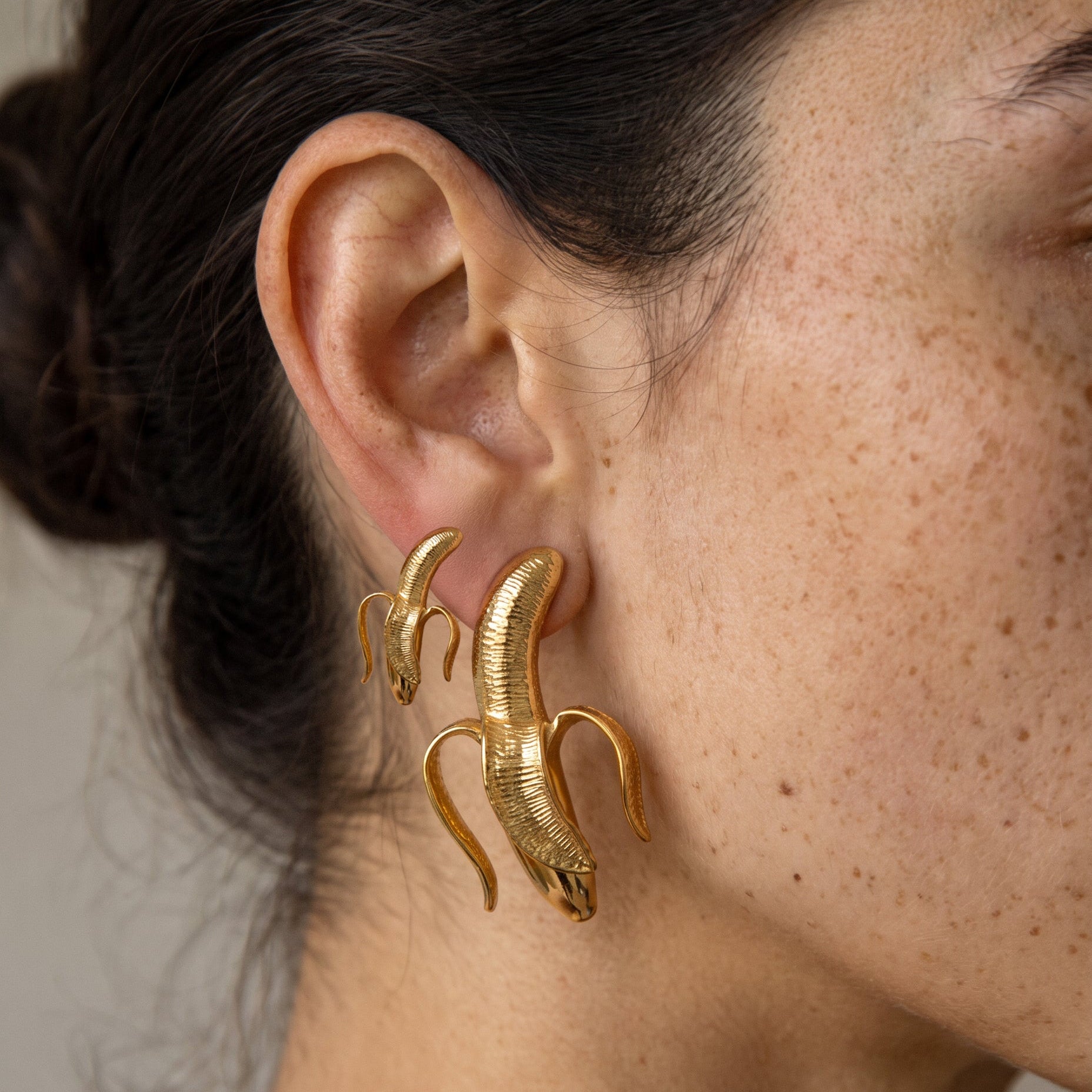Ape$h!t Gold Banana Earrings