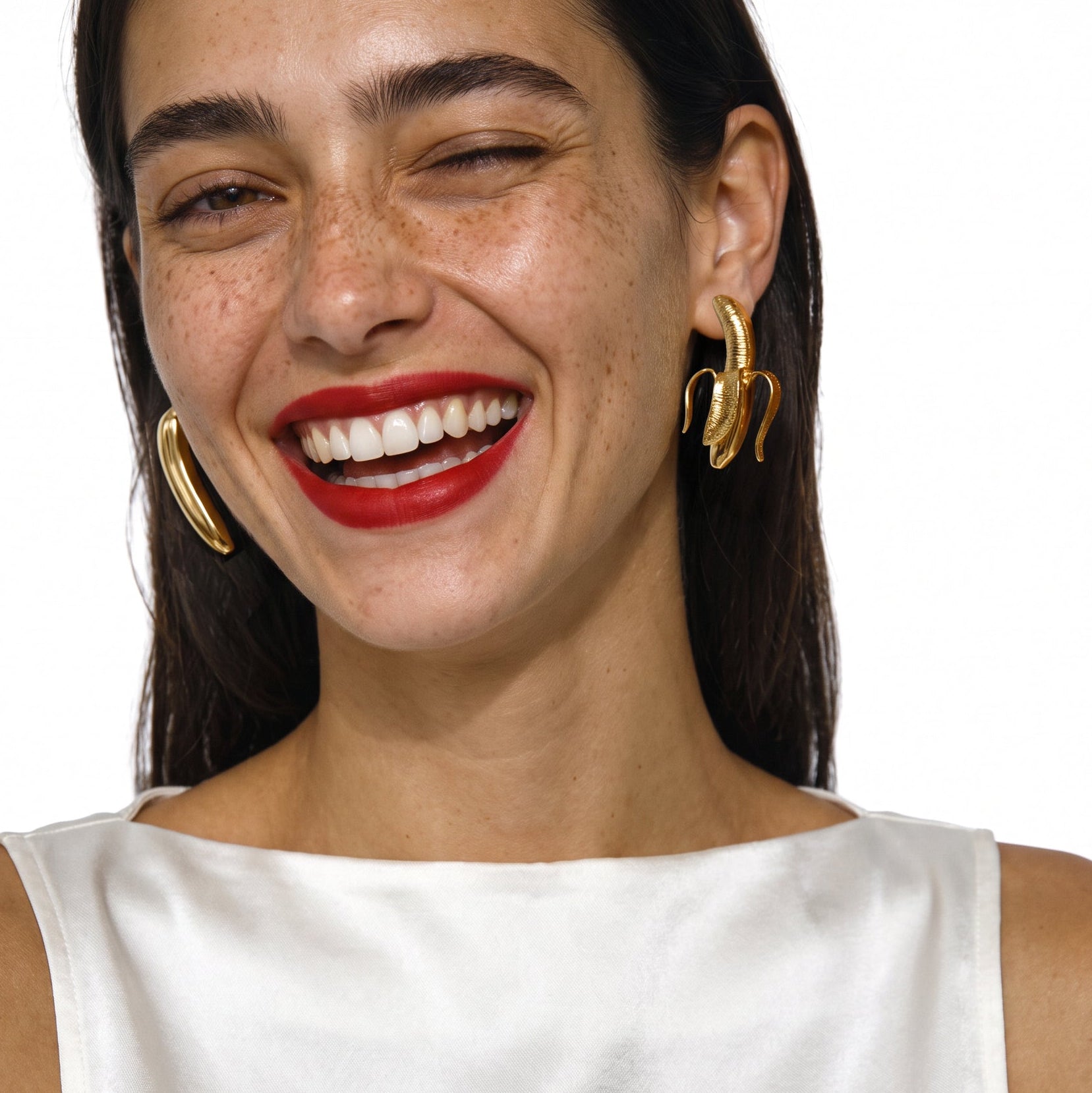 Ape$h!t Gold Banana Earrings