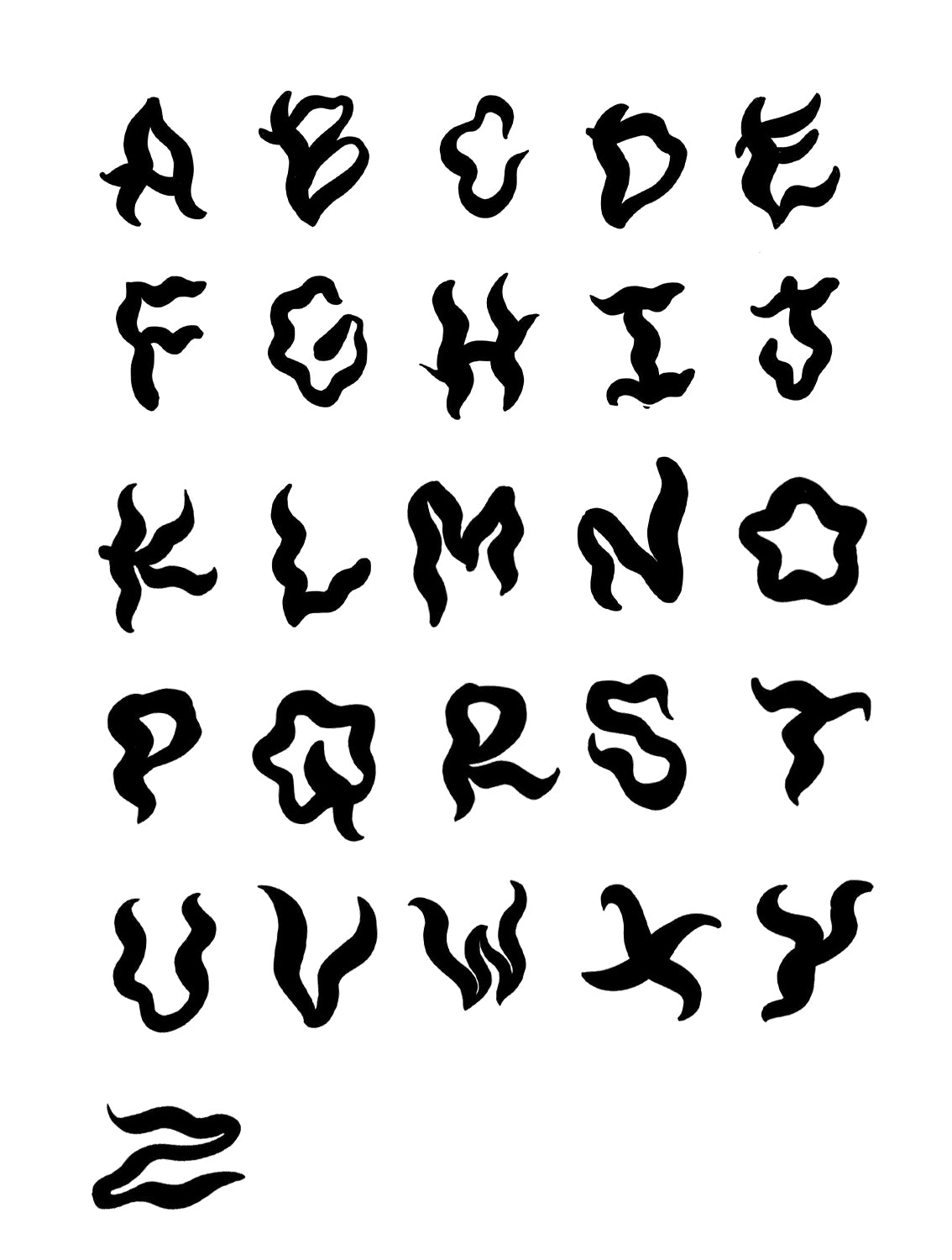 Trippy Letter Necklace