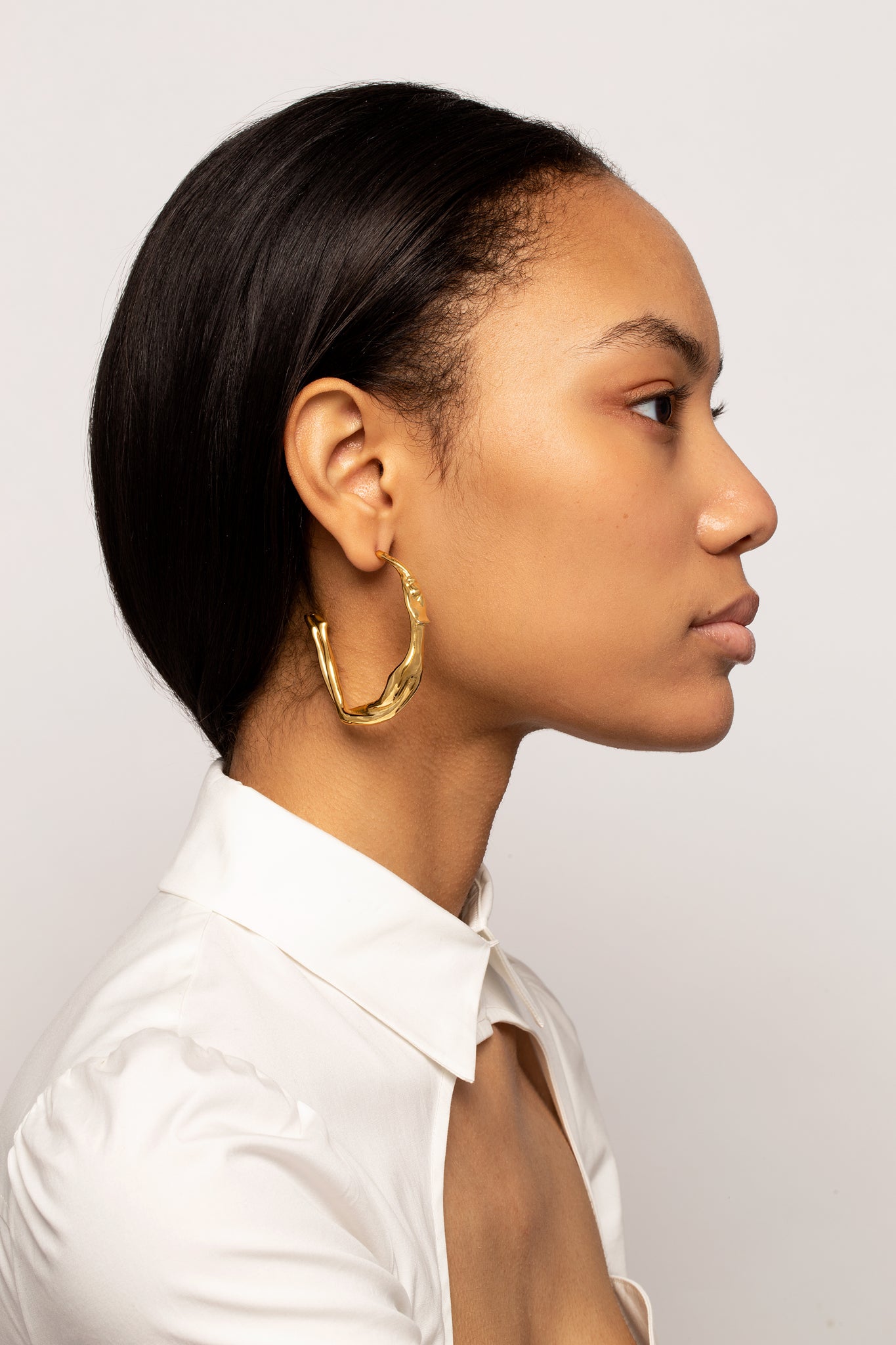 Gold Scarlett Large Hoops