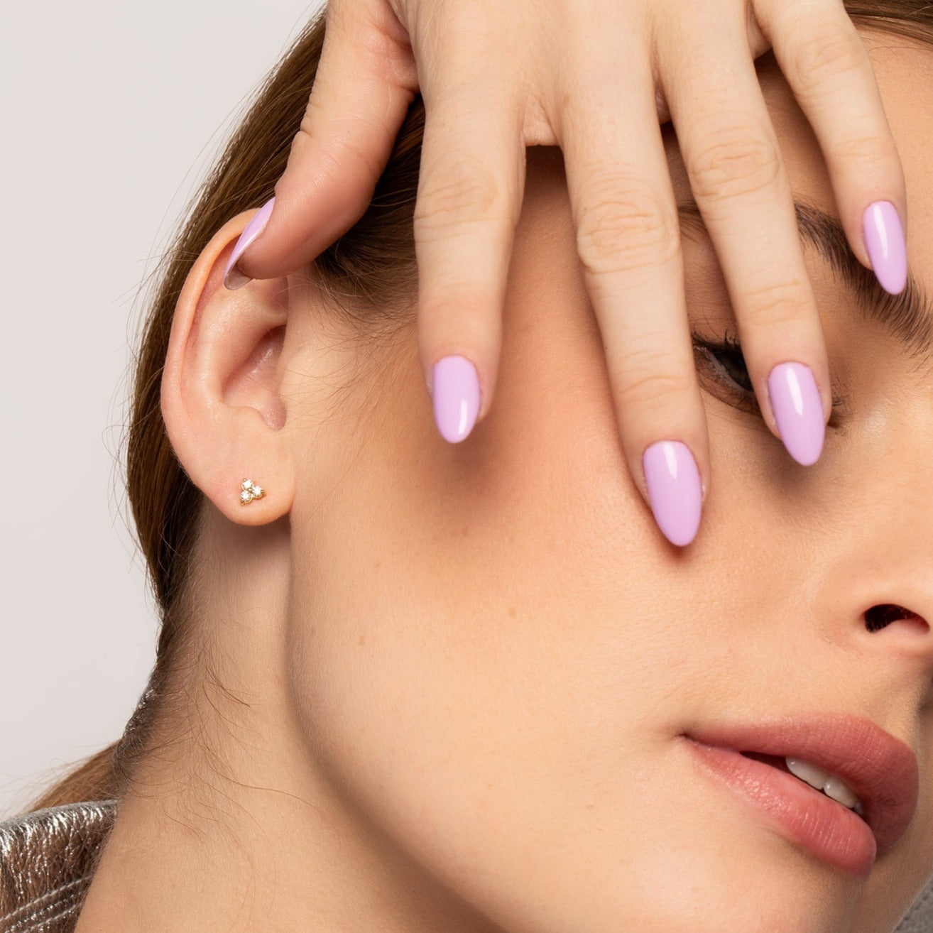 14k Gold and White Diamond Raleigh Studs