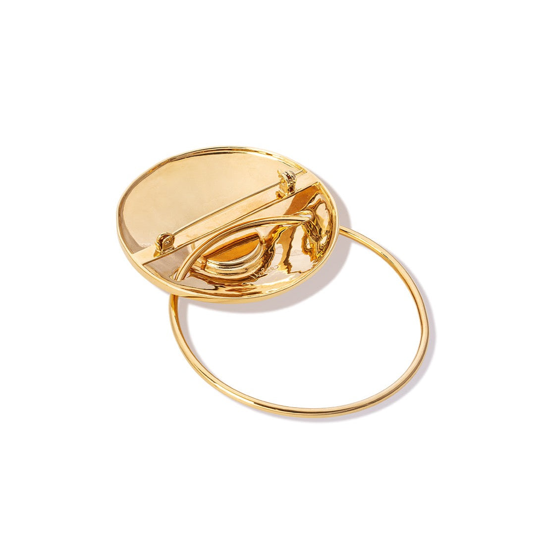 Nip Slip Brooch with Pink Gems