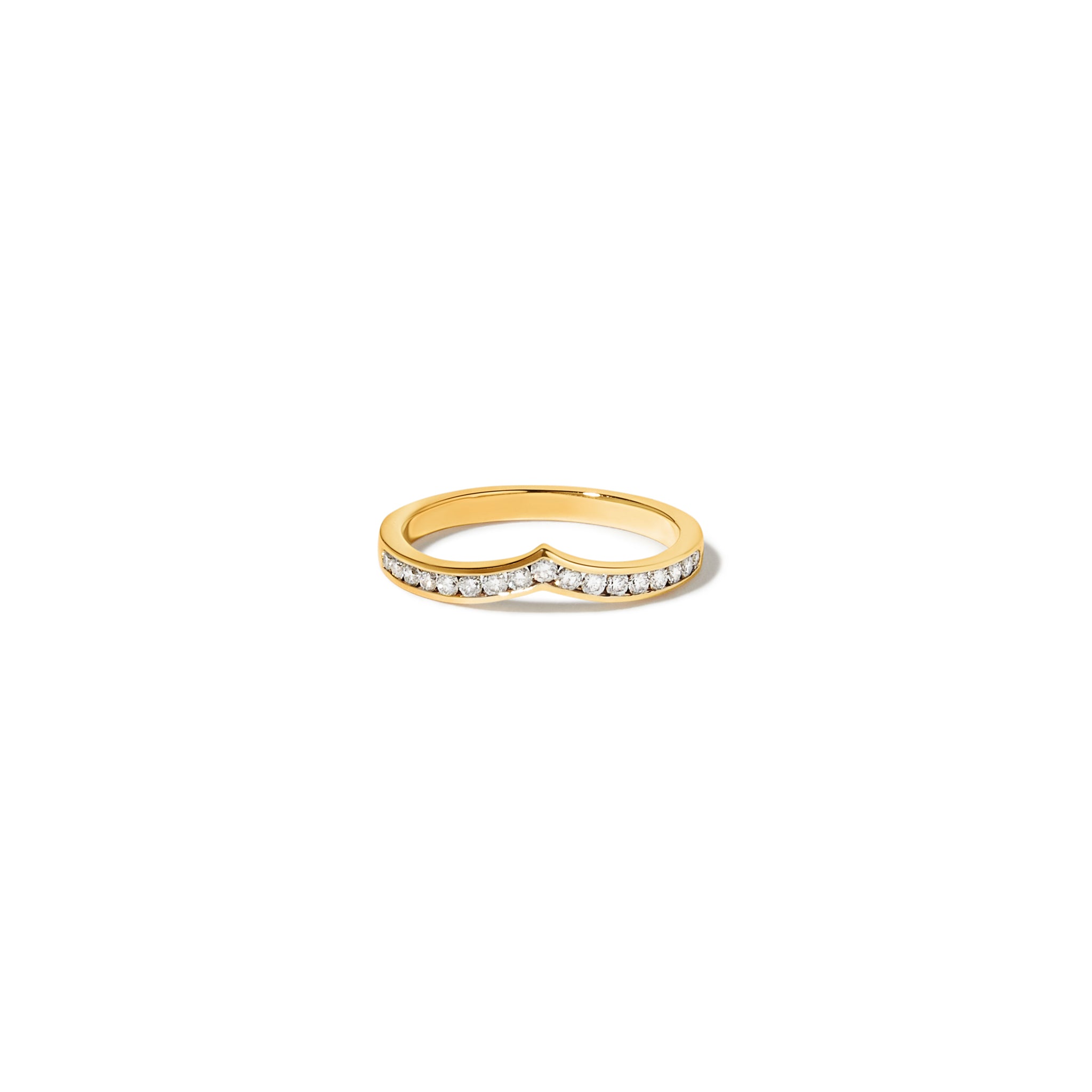 14k Gold Hudson Ring with White Diamonds