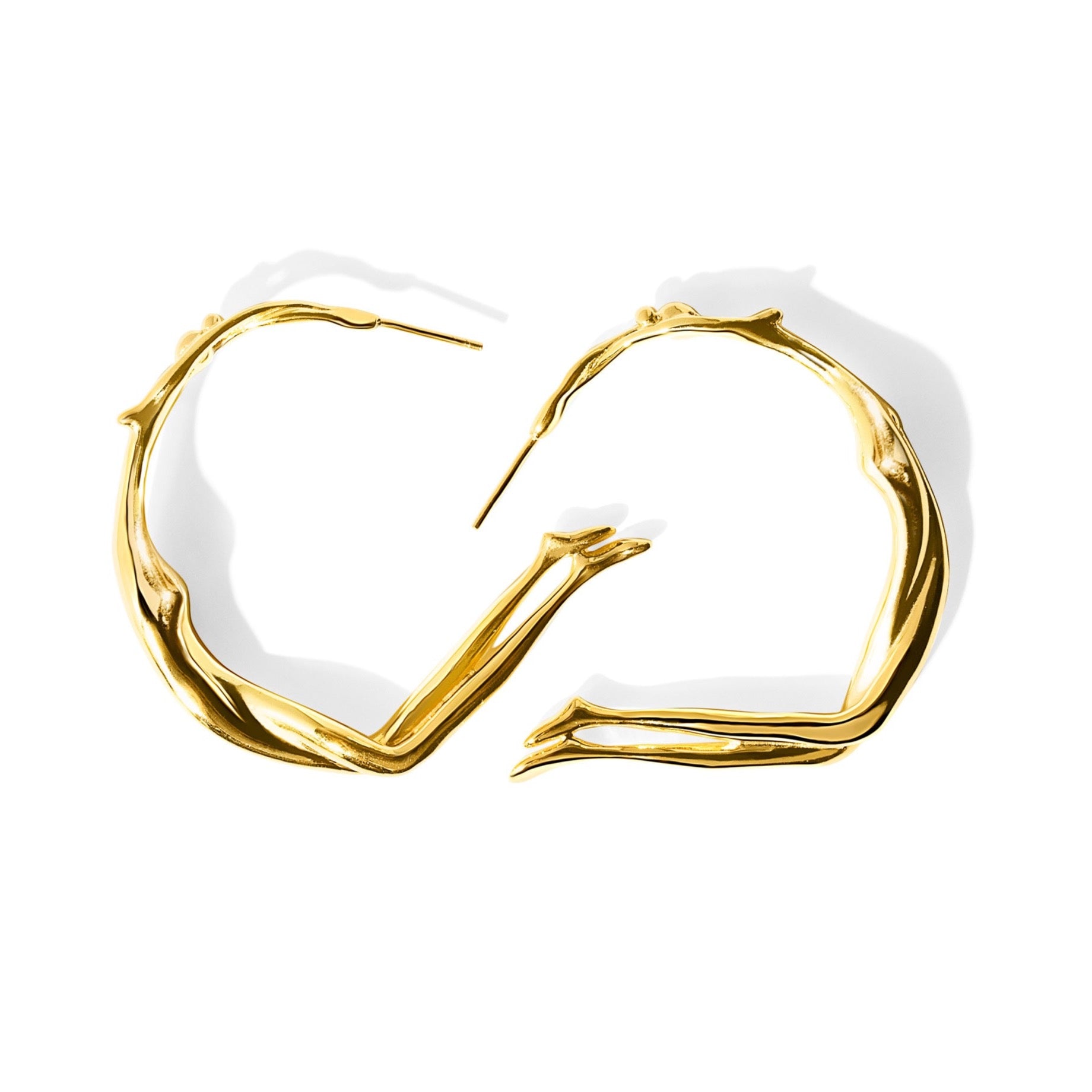 Gold Scarlett Medium Hoops