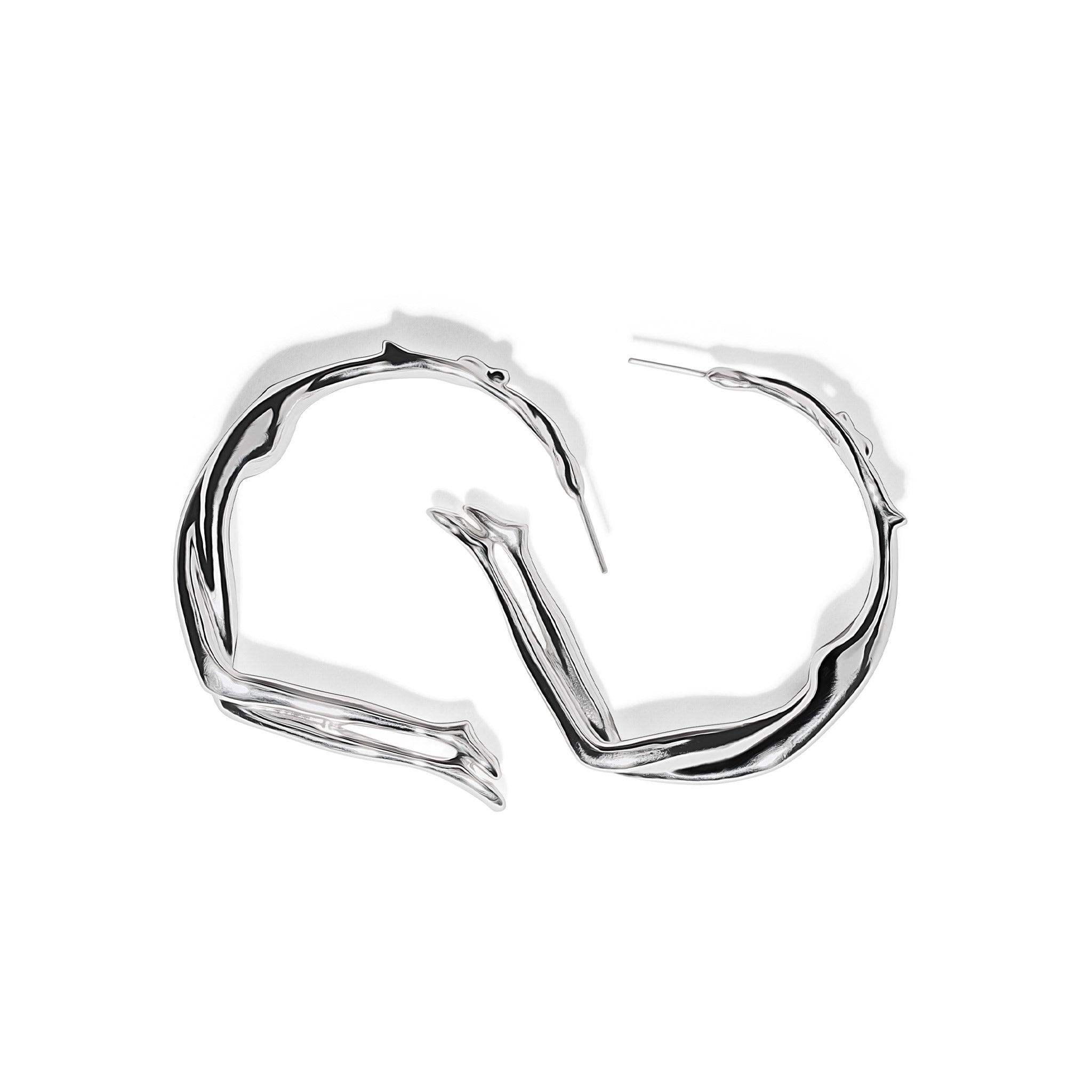 Silver Scarlett Large Hoops