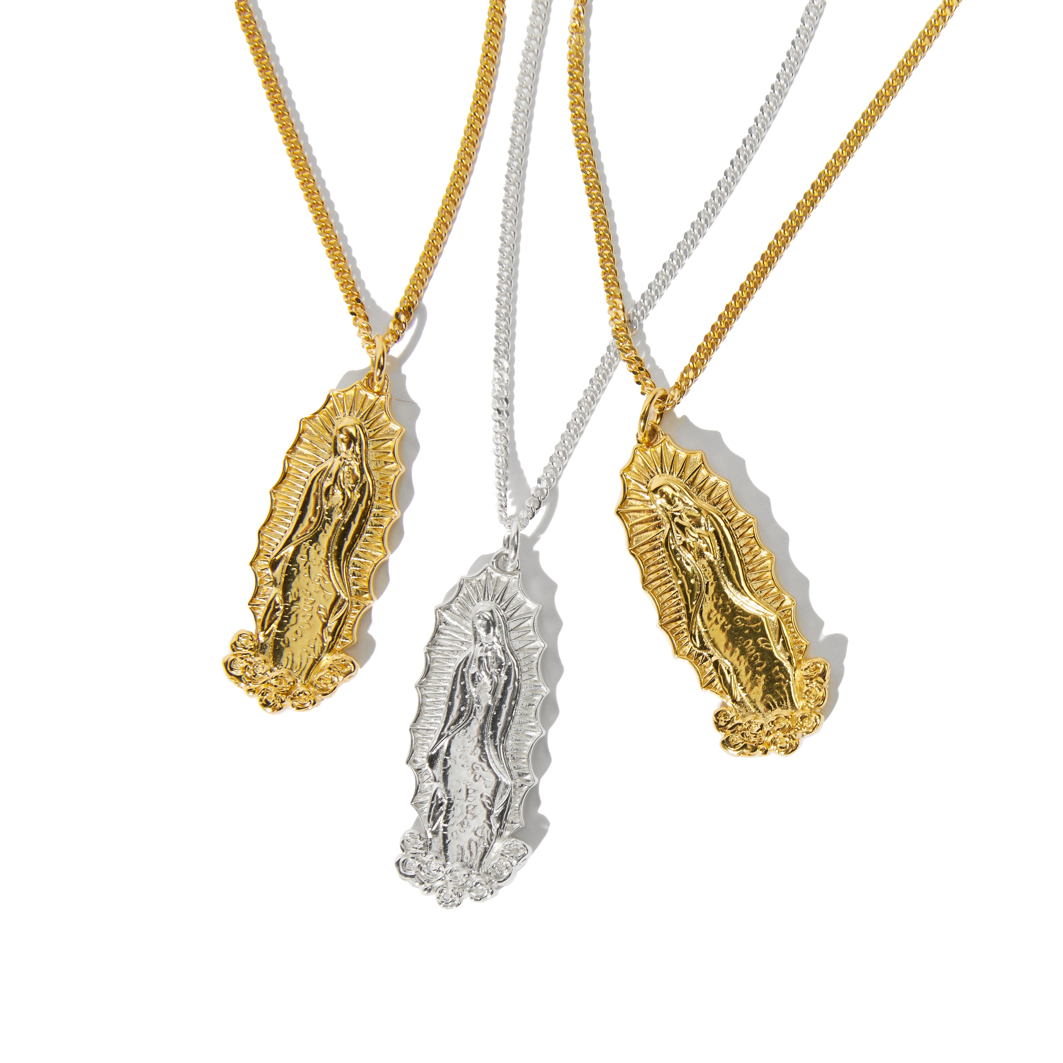 Silver Guadalupe Necklace