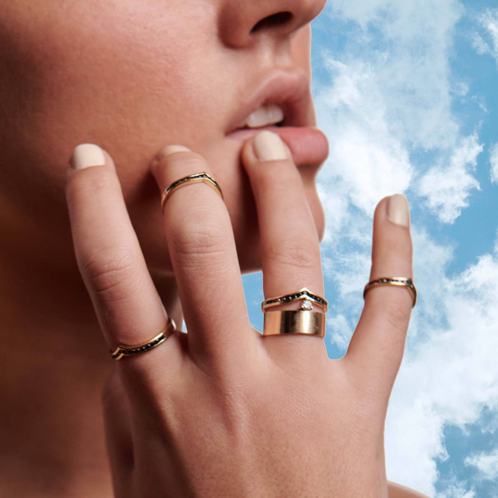 Gold Ring Stack by Minnie Lane